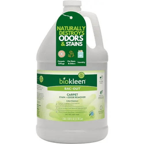 Biokleen Bac-Out Enzyme Stain & Odor Remover - 128 Ounces - Destroys Stains & Odors Safely, for Pet Stains, Laundry, Diapers, Wine, Carpets, & More, Eco-Friendly, Non-Toxic