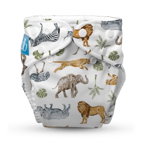 Reusable Cloth Diaper: One Size with Fleece (Pack of 1) - Wildlife – Charlie Banana