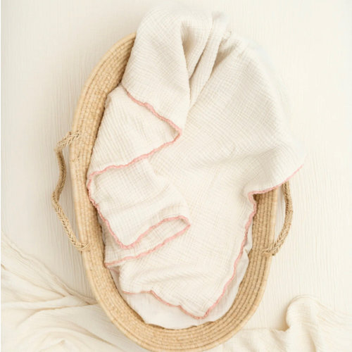 Soft, Heirloom Lace Baby Blanket | Organic Cotton Gauze | Willaby – willaby