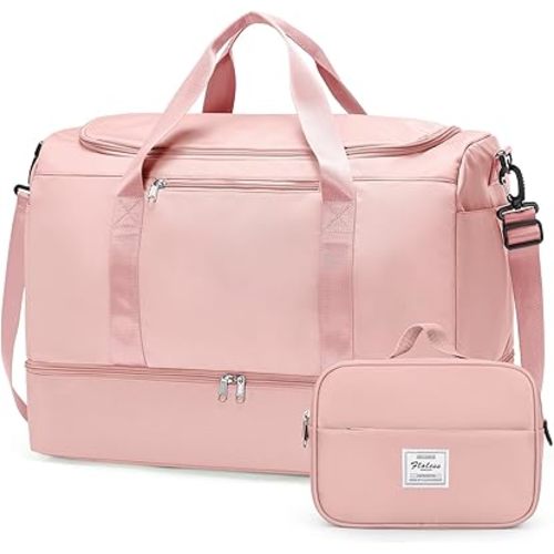 Extra Large Travel Duffle Bag,Carry on Overnight Weekend Bag with Shoes Compartment,Weekender Bags for Women for Travel Business Trips Sport Hospital