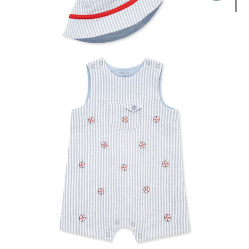 Baseball Woven Sunsuit & Hat