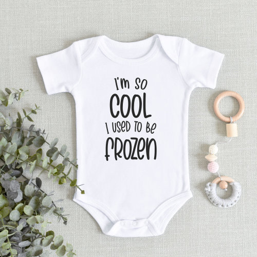 Baby ONESIES® Brand Bodysuit - Rainbow Baby I'm So Cool I Used To Be Frozen Bodysuit - Miracle Baby