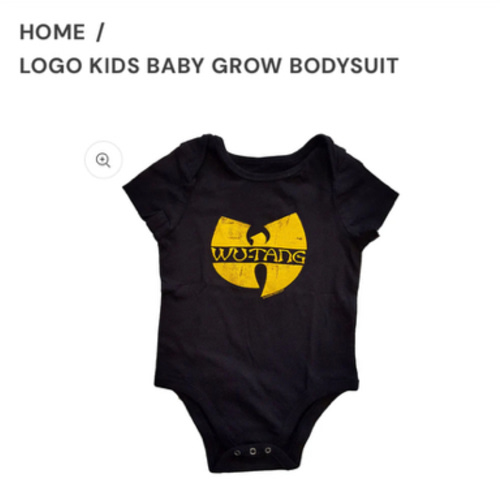 Wu Tang Clan Logo Kids Baby Grow Bodysuit 428152 | Rockabilia Merch Store