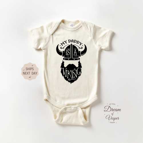My Daddy is a Viking Baby Outfit, Viking Baby Bodysuit, Fathers Day Baby Outfit, Norway Baby Outfit, Funny Baby Outfit, Baby Shower Gift