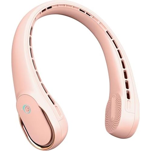 FrSara Neck Fan, Portable Personal Fan Strong Wind, 4000mAh, Air Volume,360° Cooling, No Hair Twisting, Air Volume On 2 Sides, Non-Slip, Quick Charge, Long Use Time, Gift for Women, Men, Birthday