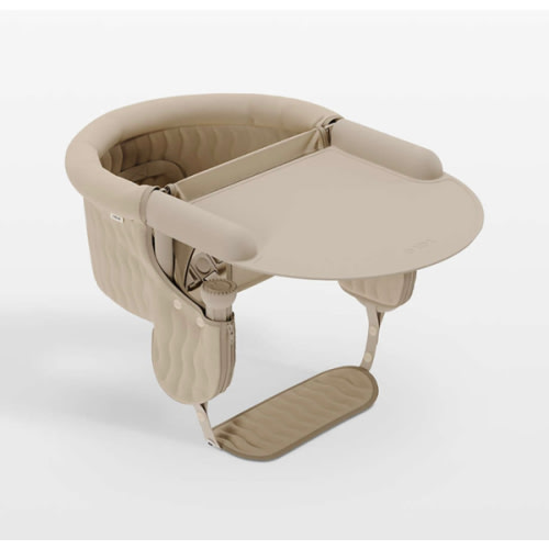 Lalo Oatmeal White Hook On Toddler High Chair