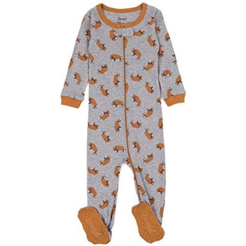 Leveret Kids Pajamas Baby Boys Girls Footed Pajamas Sleeper 100% Cotton Plaids (Size 6-12 Months-5 Toddler)