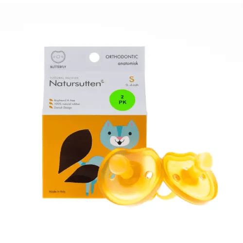Natursutten Orthodontic Pacifier with Butterfly Shield (Set of Two)