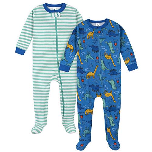 Gerber Baby Boys' 2-Pack Footed Pajamas