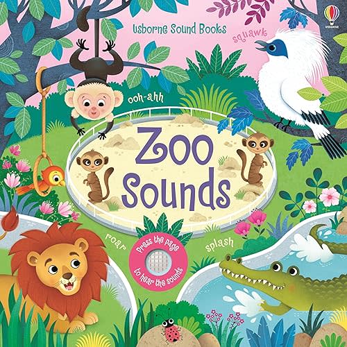 Zoo Sounds: A Colorful Interactive Book About Lions and Monkeys for Kids (Ages 3-5) (Sound Books) Board book – December 5, 2023