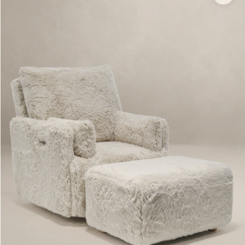 Aussie Faux Hide Fur | Ollie: A Chair and a Half | Swivel Nursery Recliner | Oilo™ Studio