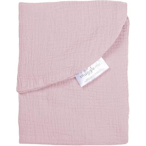 Snuggle Me Baby Lounger Muslin Cover, 100% Organic Cotton Newborn Lounger Cover, Soft and Breathable Baby Nest Slipcover for Boys Girls - Petal