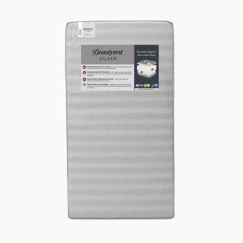 Delta Children Beautyrest Silver Slumber Nights Crib and Toddler Mattress - Grey