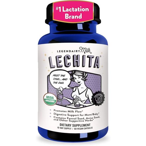 Legendairy Milk Lechita, Supports Milk Flow, Organic Fenugreek Free Breastfeeding Supplement, Organic Fennel & Anise, Made in USA, 60 Vegan Capsules