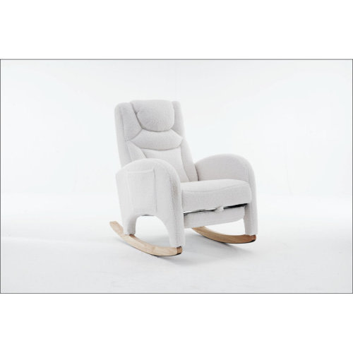 Isabelle & Max™ Teddy Fabric Nursery Rocking Chair With Adjustable Footrest | Wayfair