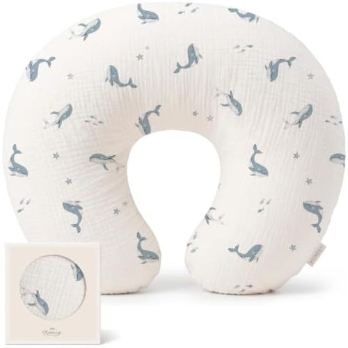 Konssy Muslin Nursing Pillow Covers, Soft Cover for Breastfeeding Pillows