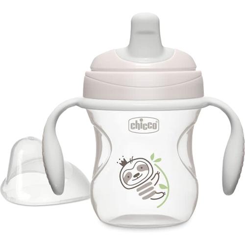 Chicco Semi-Soft Spout Trainer Sippy Cup 6+ Months, 7oz - Gray