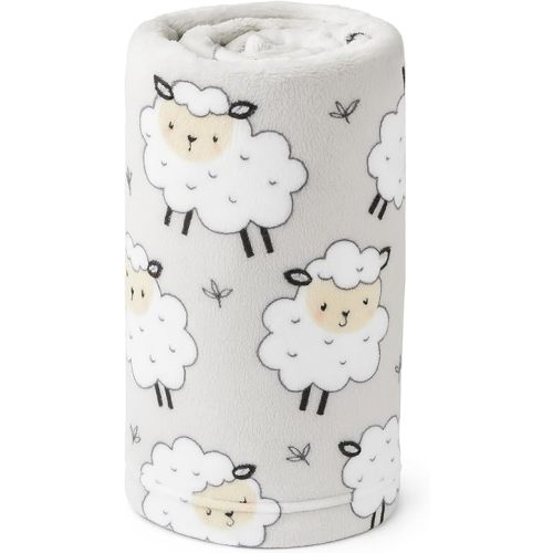 Gray Sheep Plush Baby Blanket for Infant Unisex, Soft Toddler Blanket, Keep Your Baby Cozy and Warm, Blankets for Boys and Girls, Machine Washable.