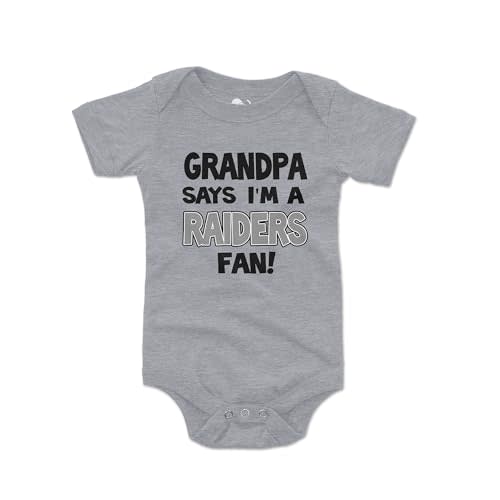 NanyCrafts Baby's Grandpa Says I'm a Raiders Fan Bodysuit