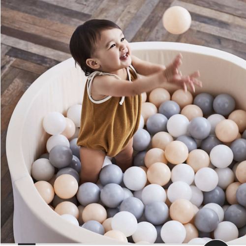 Baby and Toddler Natural Pop-Up Ball Pit with Neutral Balls