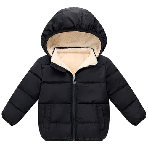 ANHDM Baby Boys Thicken Winter Coat Toddler Girls Fleece Warm Hooded Jacket Clothes