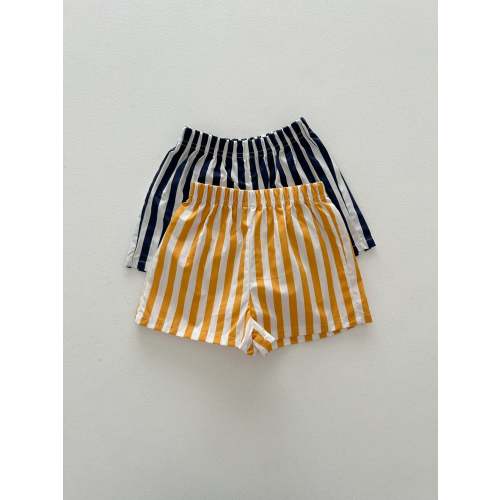 Toddler SS26 Stripe Shorts (4m-11m) - Yellow Stripe