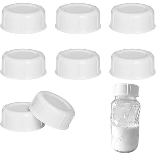 8Pack Caps for Evenflo Standard Neck Baby Bottle 4oz/8oz, Travel and Storage Bottle Lids Replacement for Evenflo Balance Plus Standard Neck Bottle 9oz, Soft & Safe Bottle Lid