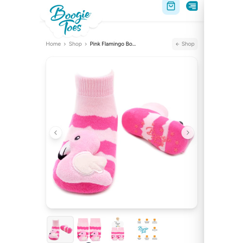 Pink Flamingo Boogie Toes Rattle Socks | Boogie Toes