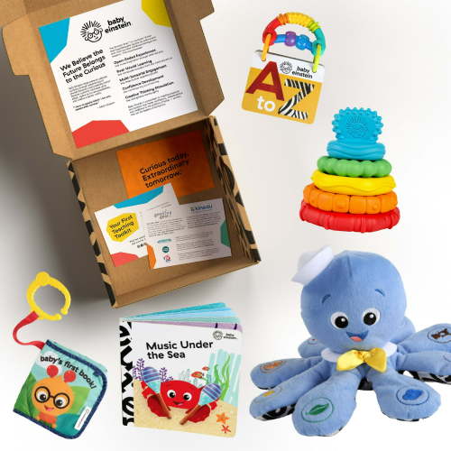 Baby Einstein Baby's First Language Teacher Developmental Gift Set and Toys Kit, Newborn +