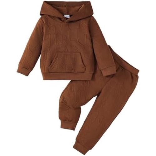 Toddler Baby Boy Clothes Fall Winter Outfits Long Sleeve Hooded Sweatshirt Tops Pant Set 2pcs Little Boy Clothing