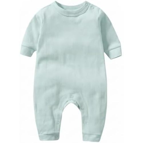 0-3M, Unisex Baby romper, Long Sleeve 100% Cotton Baby Clothes, Baby Footless Jumpsuit