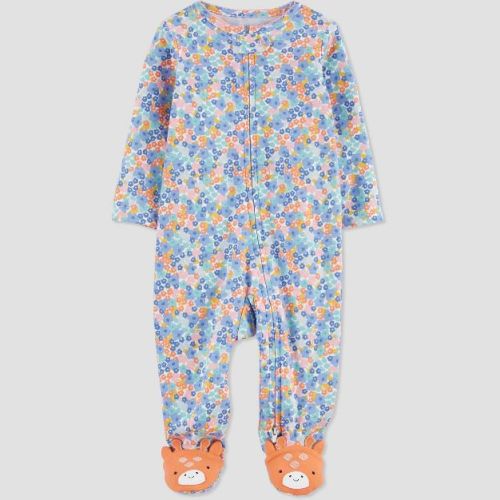 Carter's Just One You®️ Baby Girls' Giraffe Footed Pajama - Blue