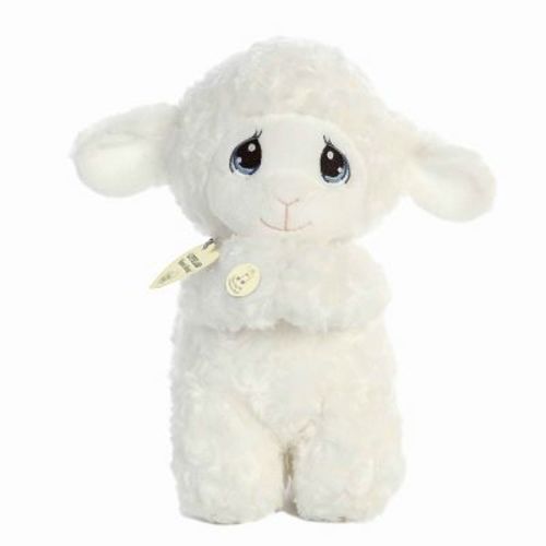 Aurora Medium English Luffie Praying Lamb Precious Moments Inspirational Stuffed Animal White 10"