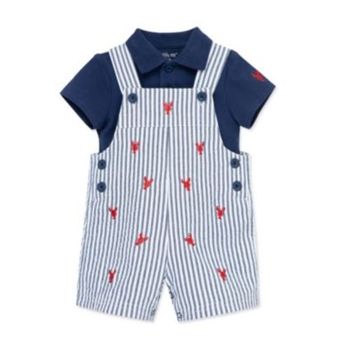Baby Boys' Lobster Printed Shortall and Polo Shirt, 2-Piece Set