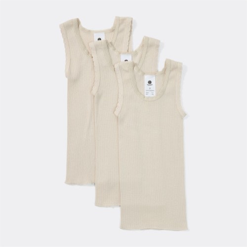 Dymples Baby Rib Vest 3 Pack - Stone