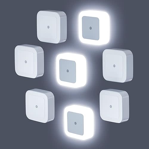 Sujeet Night Light, Night Lights Plug into Wall [8 Pack], Nightlight Night Light for Adults, Plug in Night Light for Bathroom Bedroom Soft White