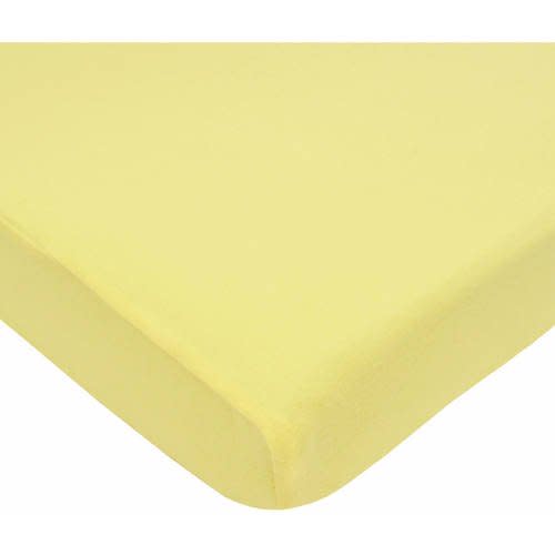 American Baby Co. Supreme Cotton Fitted Mini Crib Sheet, Maize - Yellow