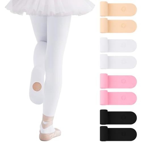 Cooraby 4 Pairs Ballet Tights for Girls Ultra Soft Dance Tights Toddler Dance Stockings for Ballet