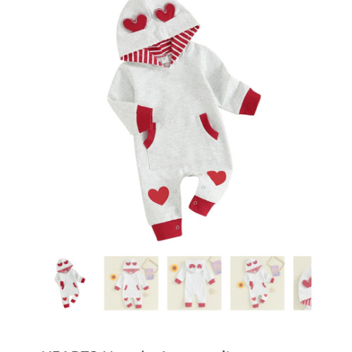 HEARTS Hoody Jumpsuit - Hazel & Bo