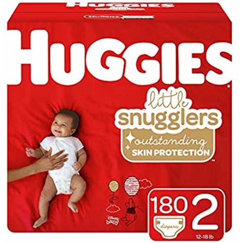 Huggies Little Snugglers Baby Diapers, Size 2, 180 Ct, One Month Supply - Size 2 (180 Count)