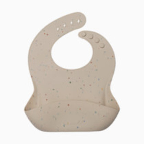Loulou Lollipop Loulou Lollipop x Babylist Silicone Bib - Oat/Modern Primary Speckle