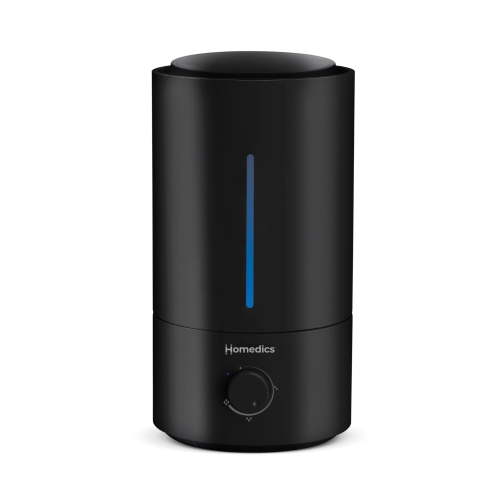Homedics Ultrasonic Humidifier, Cool Mist, Easy Top Fill with up to 44 Hour Run Time, .96 Gallon, Black