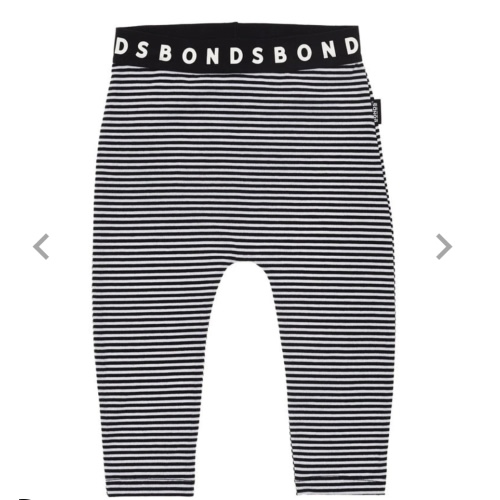 BONDS Stretchies Legging | BXUGA | BLACK / WHITE STRIPE