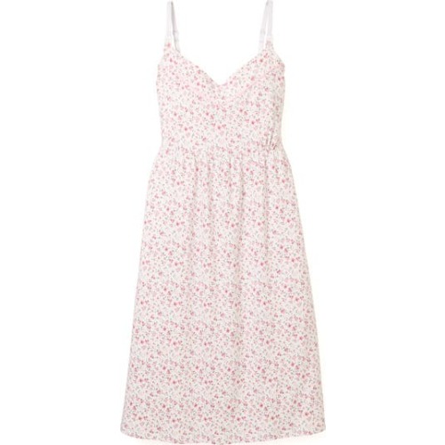 Luxe Floral Pima Cotton Maternity Nightgown, Small