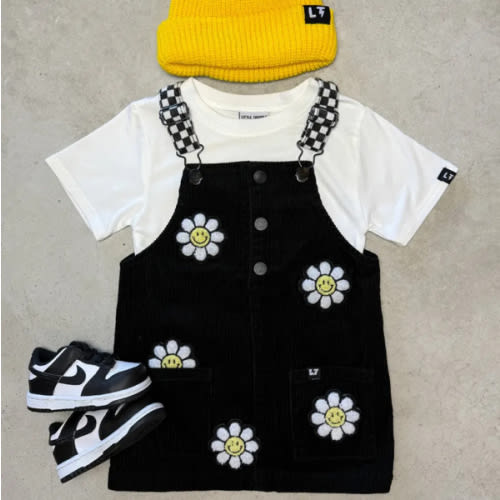 Little Bloomer Black Corduroy Dress