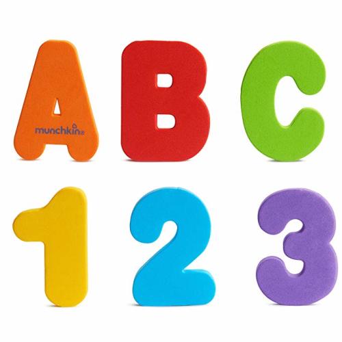 Munchkin Letters and Numbers Bath Toys, 36 Count - Letters & Numbers, Primary