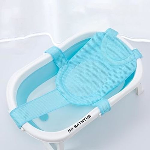 Baby Bath Seat Support Net Soft Baby Bathtub Pad Newborn Bath Cushion Breathable Infant Bathing Support Mat Shower Pad for 0-18 Months