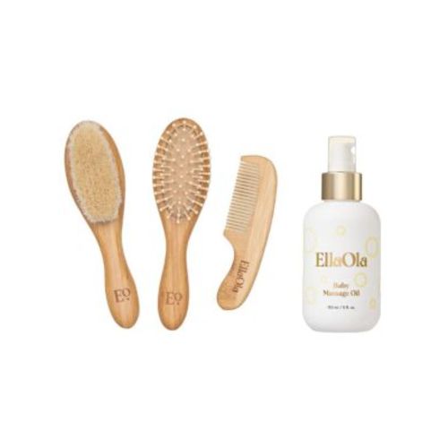 Unisex Brush & Oil Cradle Cap Duo (2 Pieces) - Baby