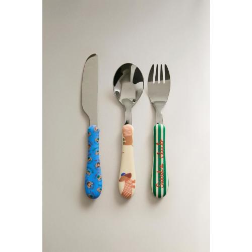 KIDS' DOG FLATWARE SET (SET OF 3) | ZARA