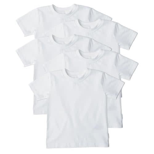Gerber Baby & Toddler 5-Pack Solid Short Sleeve T-Shirts Jersey 160 GSM